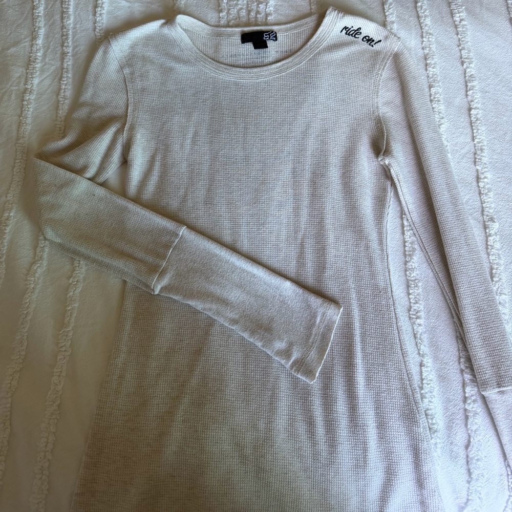 Fox Cream Long Sleeve Sweater